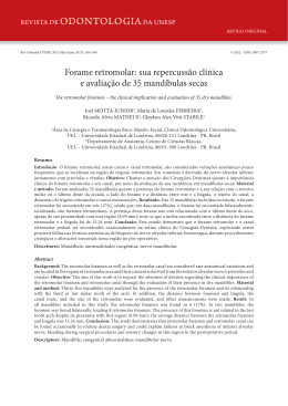 Ingl&ecirc;s - Revista de Odontologia da UNESP