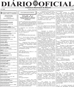 di&aacute;rio oficial - Prefeitura de Macei&oacute;