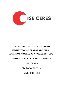 RELATÓRIO DE AUTO-AVALIAÇÃO INSTITUCIONAL ELABORADO