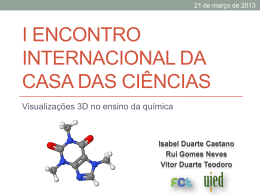 apresenta&ccedil;&atilde;o - Casa das Ci&ecirc;ncias