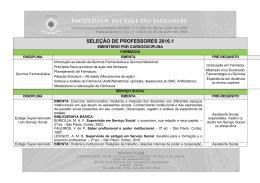 SELEÇÃO DE PROFESSORES 2016.1