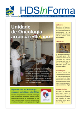 Unidade de Oncologia arranca este ano Unidade de Oncologia