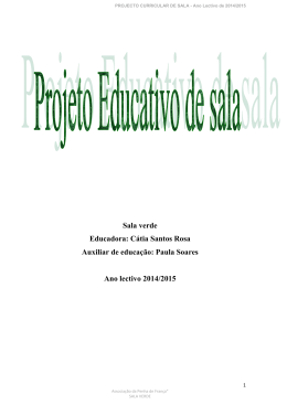 proj pedag sala verde - Associa&ccedil;&atilde;o da Penha de Fran&ccedil;a