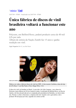 Única fábrica de discos de vinil brasileira voltará a funcionar este ano