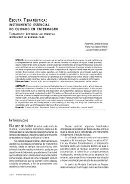 instrumento essencial do cuidado em enfermagem