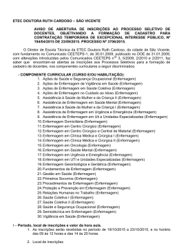 Enfermagem - Etec Dra. Ruth Cardoso