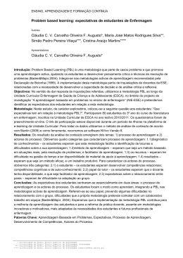Problem based learning - Universidade do Minho