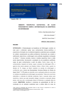 ambiente terap&ecirc;utico sustent&aacute;vel