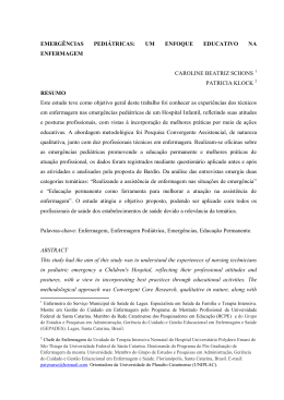 emerg&ecirc;ncias pedi&aacute;tricas: um enfoque educativo na