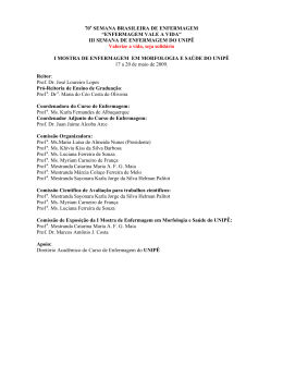 70a SEMANA BRASILEIRA DE ENFERMAGEM &ldquo;ENFERMAGEM