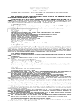 Edital Concurso Cabo Técnico de Enfermagem