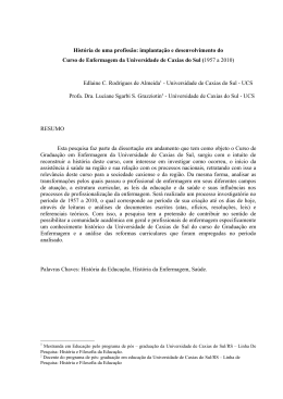 hist&oacute;ria de uma profiss&atilde;o: implanta&ccedil;&atilde;o e