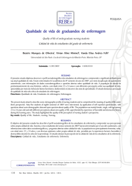 Qualidade de vida de graduandos de enfermagem