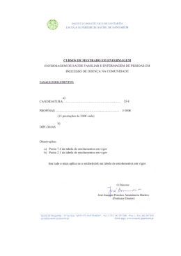 ESCOLA sUPERIoR DE sA&Uacute;DE DE sANTAR&Eacute;M CURSOS DE