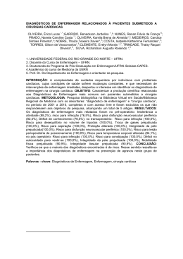 Diagn&oacute;sticos De Enfermagem Relacionados &Agrave;