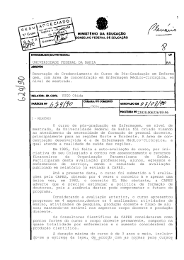 0 curso de p&oacute;s-gradua&ccedil;&atilde;o em Enfermagem, em n&iacute;vel de mestrado