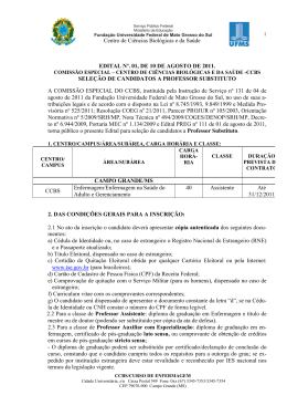 Edital CCBS 001/2011 - Copeve