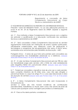 PORTARIA UNESP BCE Consolidada