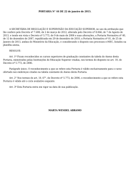 Portaria nº 44, de 22 de janeiro de 2015 - Pró