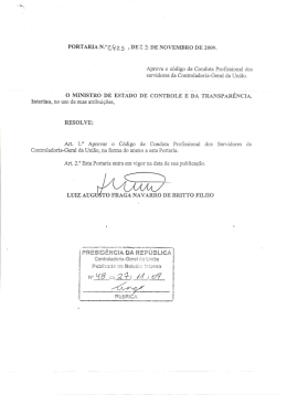 Portaria nº 2.425, de 23 de novembro de 2009 - Controladoria