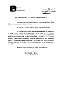CONSELHO NACIONAL Do Mmsmmo Púsuoo PORTARIA CNMP