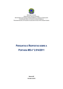 Perguntas e respostas sobre a portaria 2914/2011