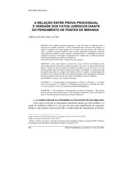 a rela&ccedil;&atilde;o entre prova processual e verdade dos fatos jur&iacute;dicos
