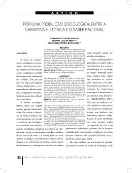 entre a narrativa hist&oacute;rica e o saber racional