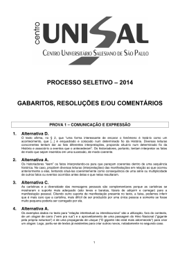Gabarito 2014