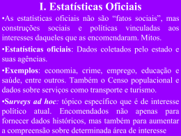 I. Estatísticas Oficiais