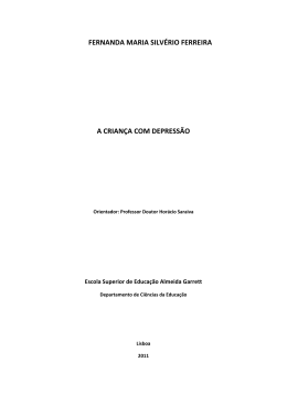 fernanda maria silv&eacute;rio ferreira a crian&ccedil;a com depress&atilde;o