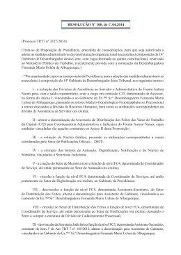 Resolução nº 100/2014 - Tribunal Regional do Trabalho 7ª Região