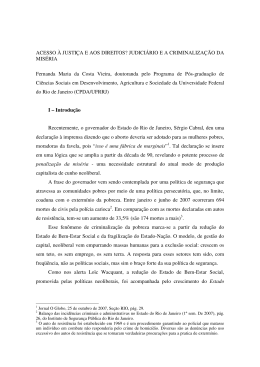 ACESSO &Agrave; JUSTI&Ccedil;A E AOS DIREITOS? JUDICI&Aacute;RIO E A