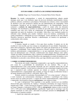 1 ESTUDO SOBRE A ESS&Ecirc;NCIA DO