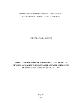 O Lixo Eletroeletrônico e Risco Ambiental