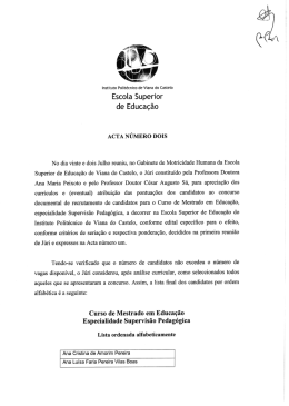 Mestrados - Supervisão Pedagógica - Lista Final