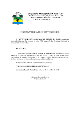 Prefeitura Municipal de Cocos – BA - Portal da Prefeitura Municipal