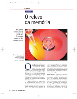 O relevo da memória - Revista Pesquisa FAPESP