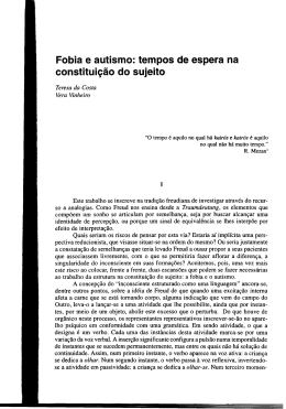 Fobia e autismo: tempos de espera na