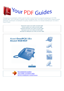 4028 (omnipcx office) - Instru&ccedil;&otilde;es de utiliza&ccedil;&atilde;o