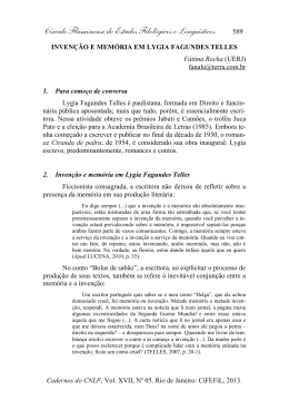Invenção e memória em Lygia Fagundes Telles - CiFEFiL