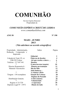 revista 190 - Comunh&atilde;o Lisboa