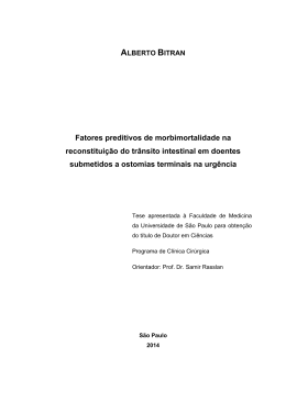 ALBERTO BITRAN Fatores preditivos de morbimortalidade na