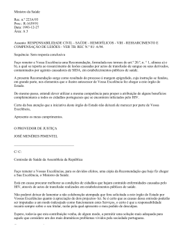 RESPONSABILIDADE CIVIL - SA&Uacute;DE