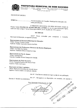 PREFEITURA MUNICIPAL DE BOM SUCESSO