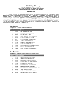 Convocação prova de títulos