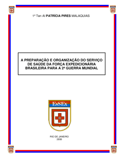 a prepara&ccedil;&atilde;o e organiza&ccedil;&atilde;o do servi&ccedil;o de sa&uacute;de da for&ccedil;a