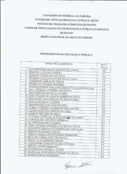 resultado final cespdh - CCHLA - Universidade Federal da Paraíba