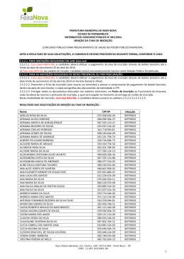 Isen&ccedil;&atilde;o da Taxa de Inscri&ccedil;&atilde;o