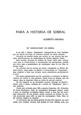 PARA A HISTÓRIA DE SOBRAL
